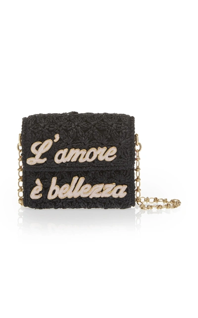 Shop Dolce & Gabbana L'amore Milennials Crossbody Bag In Black