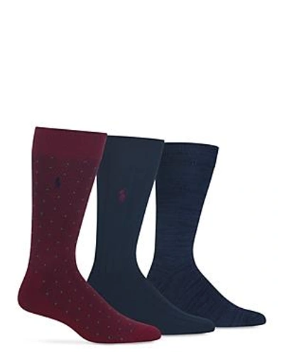 Shop Polo Ralph Lauren Super-soft Pattern Socks In Wine Red
