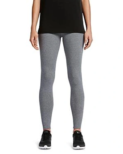 Shop Nike Logo Leggings In Carbon Heather Black