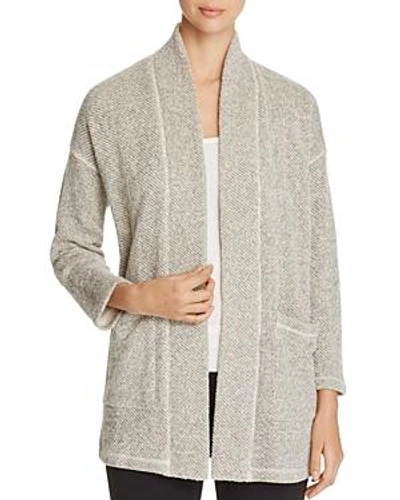 Shop Eileen Fisher Textured Knit Kimono Jacket In Ash