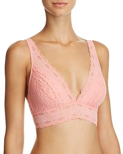 Shop Wacoal Halo Lace Bralette In Conch Shell Pink