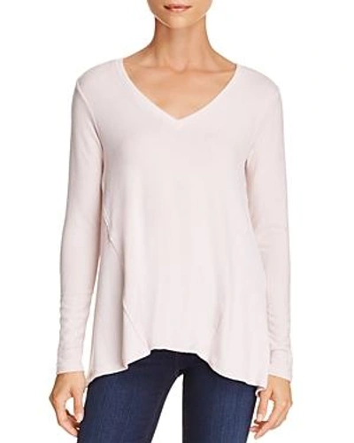 Shop Michael Stars Arched Hem Top In Sweet Pea