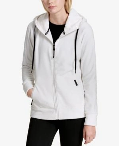 Shop Calvin Klein Performance Logo Zip Hoodie, Created For Macy's In Cloud