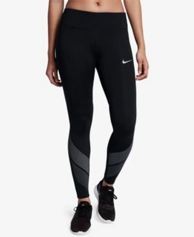 Shop Nike Power Flash Running Leggings In Black