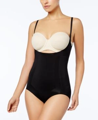 Shop Gucci Oncore Open-bust Panty Bodysuit In Very Black