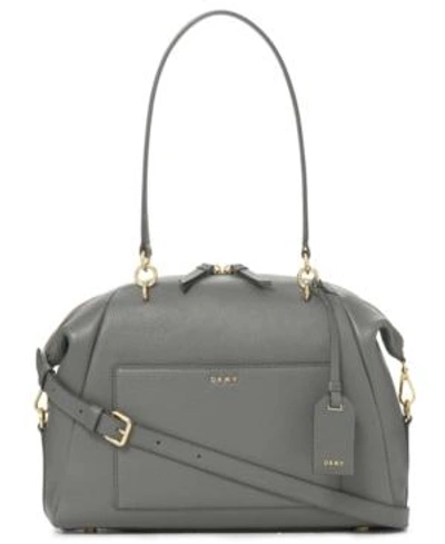 Shop Dkny Chelsea Large Satchel, Created For Macy's In Pewter