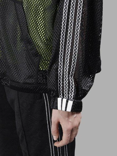Shop Adidas Originals By Alexander Wang Adidas By Alexander Wang Women's Black Mesh Track Sweater In In Collaboration With Alexander Wang