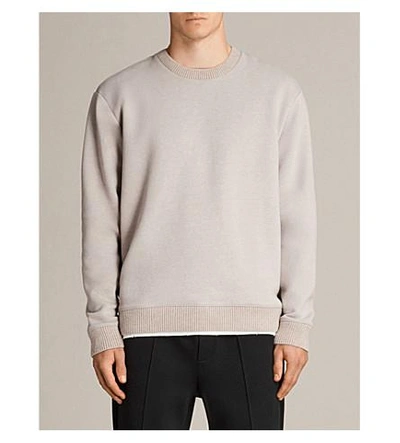 Shop Allsaints Elders Jersey Sweatshirt In Pomise Ecru