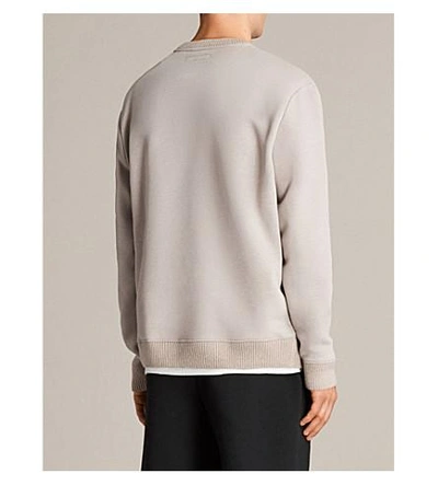 Shop Allsaints Elders Jersey Sweatshirt In Pomise Ecru