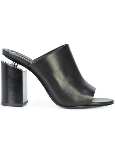 Shop Alexander Wang Avery High Heel Mules In Black