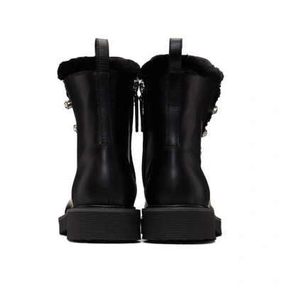 Shop Giuseppe Zanotti Black Hilary Military Boots