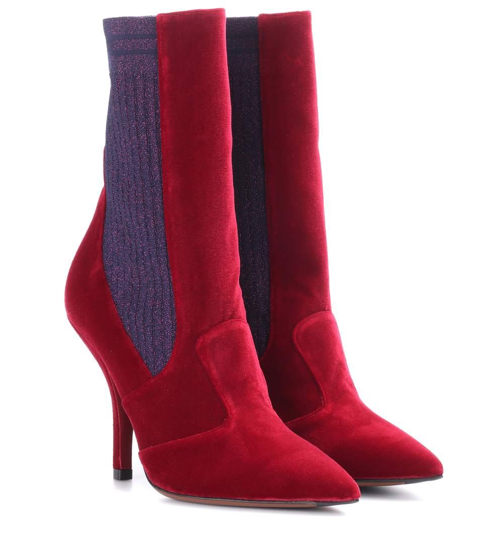 fendi red sock boots