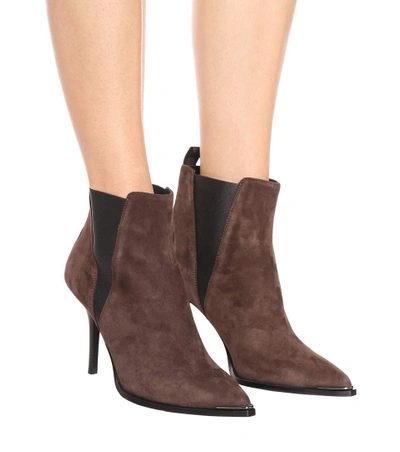 Shop Acne Studios Jemma Suede Ankle Boots In Brown
