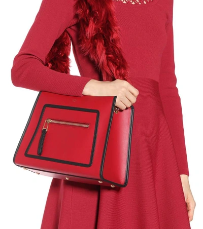 Shop Fendi Fur Bag Strap In Red