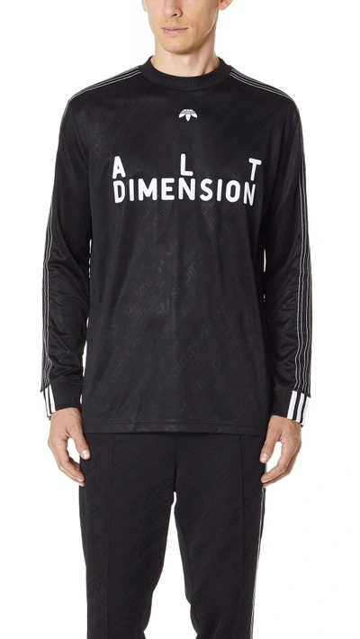 Adidas Originals By Alexander Wang Alt Dimension Long Sleeve Soccer Jersey  In Black | ModeSens