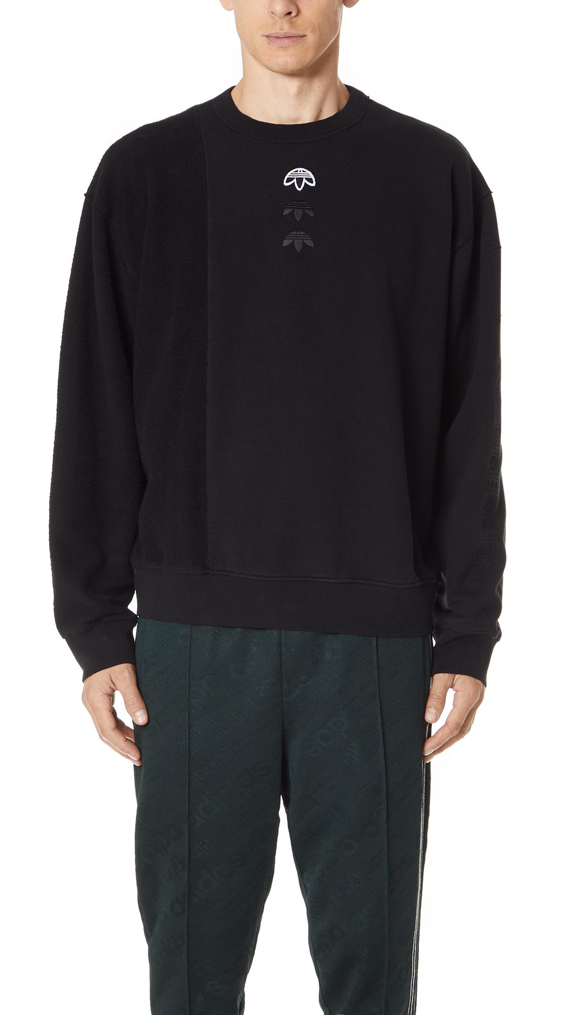Adidas Originals By Alexander Wang Adidas By Alexander Wang Men's Black Inout Crewneck Sweater 