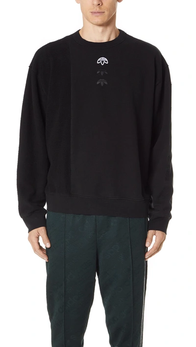 Shop Adidas Originals By Alexander Wang Aw Inout Crew Sweatshirt In Black