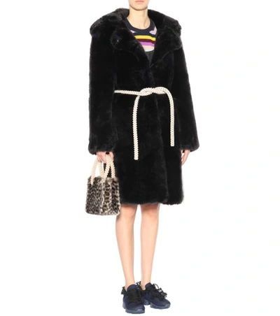 Shop Shrimps Marilyn Faux-fur Coat In Black