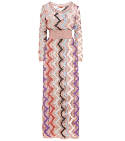 Shop Missoni Striped Dress In Multicoloured