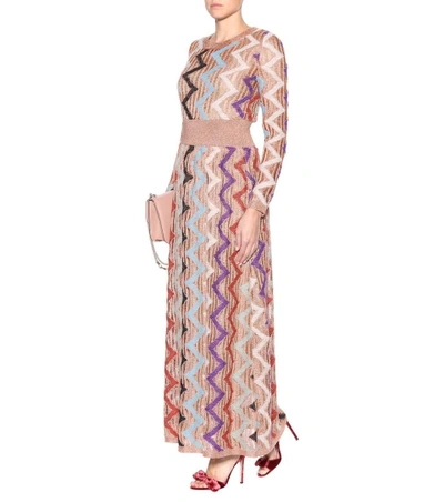 Shop Missoni Striped Dress In Multicoloured