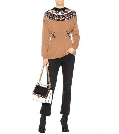 Shop Fendi Wool And Cashmere Sweater In Phosphorus