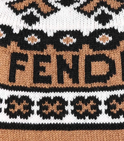 Shop Fendi Wool And Cashmere Sweater In Phosphorus