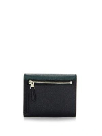 Shop Coach Small Colorblock Leather Bifold Wallet In Navy