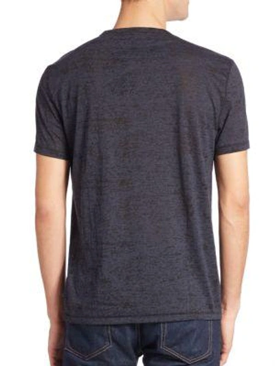 Shop John Varvatos Burnout Crewneck Tee In Grey Heather