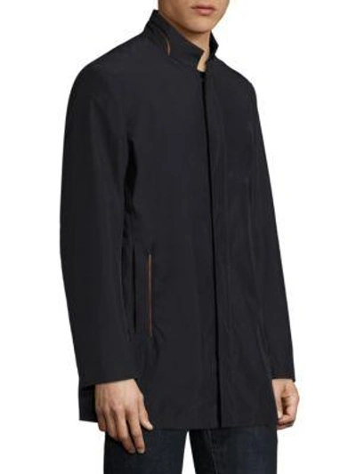 Shop Robert Graham Long Sleeve Raincoat In Black