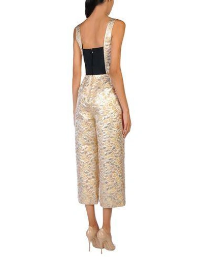 Shop Dolce & Gabbana Woman Jumpsuit Gold Size 2 Acrylic, Acetate, Polyamide, Lurex, Elastane