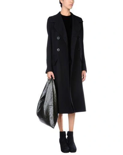 Shop Rick Owens Double Breasted Pea Coat In Black