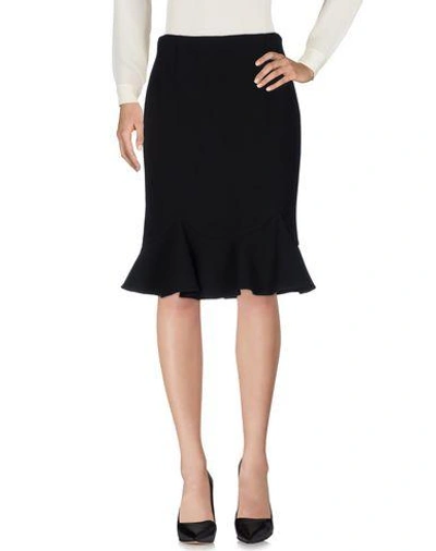 Shop Prada Knee Length Skirts In Black