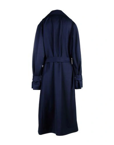 Shop The Row Belted Coats In Dark Blue