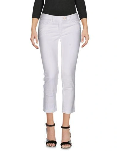 Shop Dior Denim Capris In White