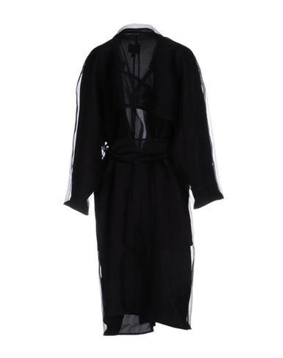 Shop Armani Collezioni Overcoats In Black