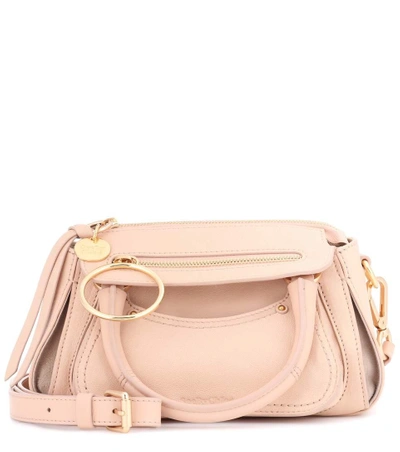 Shop See By Chloé Miya Mini Leather Shoulder Bag In Eude