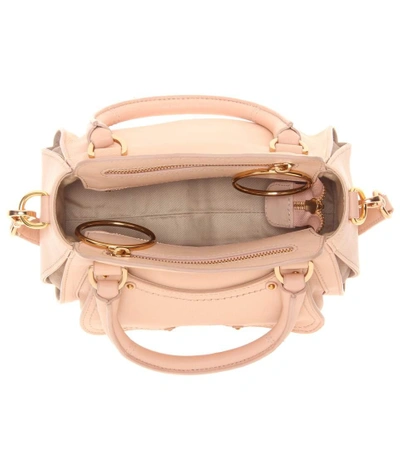 Shop See By Chloé Miya Mini Leather Shoulder Bag In Eude