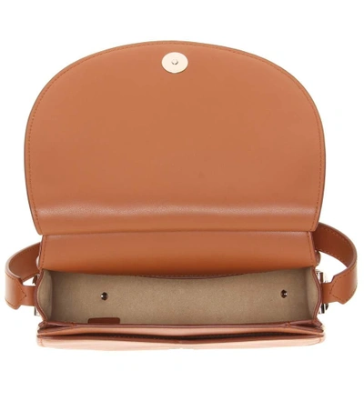 Shop Givenchy Infinity Mini Saddle Leather Shoulder Bag In Cogeac