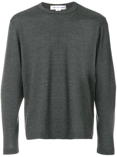 Shop Comme Des Garçons Shirt Classic Fitted Sweater - Grey