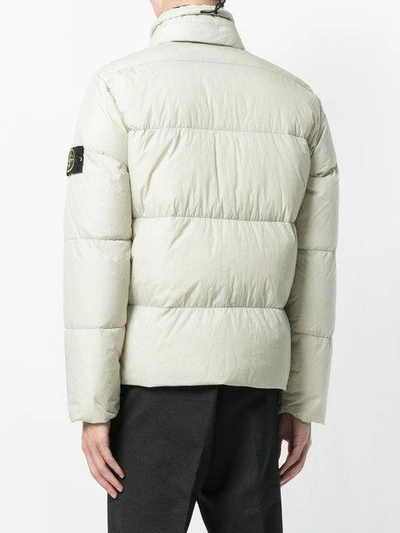 Shop Stone Island Zipped Padded Jacket