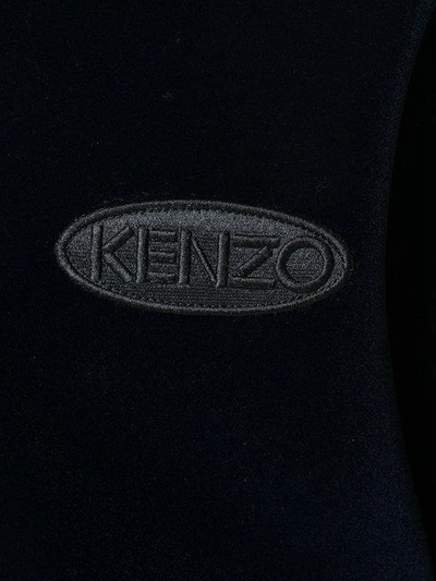 Shop Kenzo Zipped Logo Patch Jacket