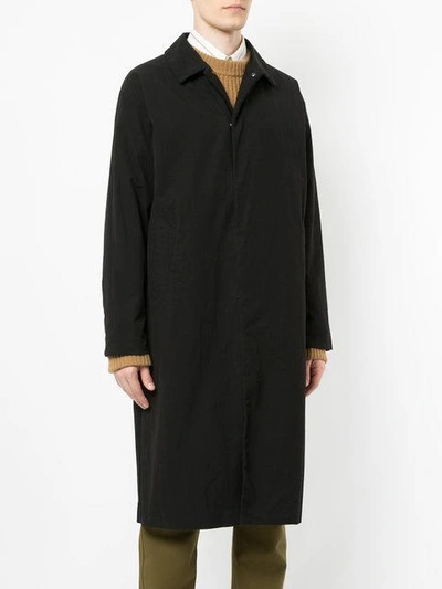 Shop Blueflag + Kiminori Morishita Button Up Raincoat  In Black