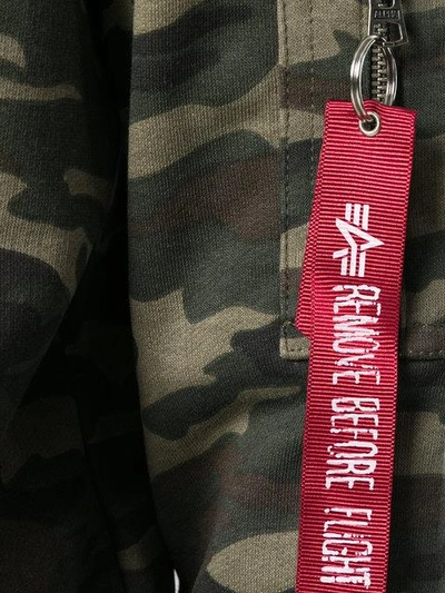 Shop Alpha Industries Camouflage Pocket Detail Hoodie