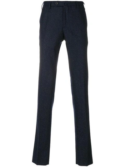 Shop Incotex Stripe Detailed Tailored Trousers