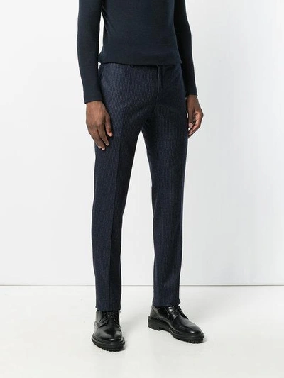 Shop Incotex Stripe Detailed Tailored Trousers