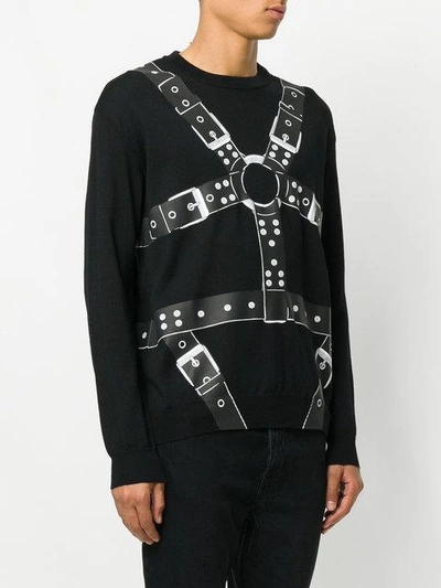 Shop Moschino Harness Print Sweater