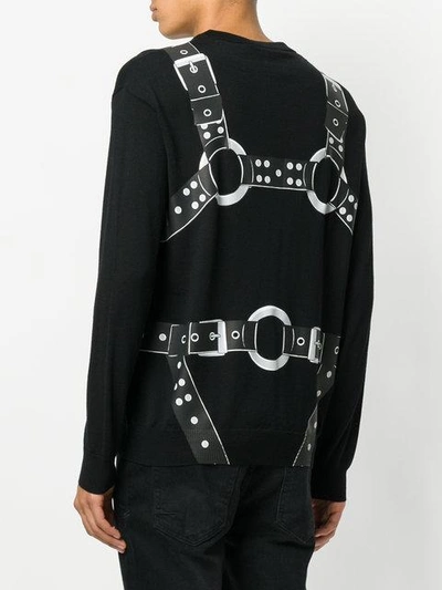 Shop Moschino Harness Print Sweater