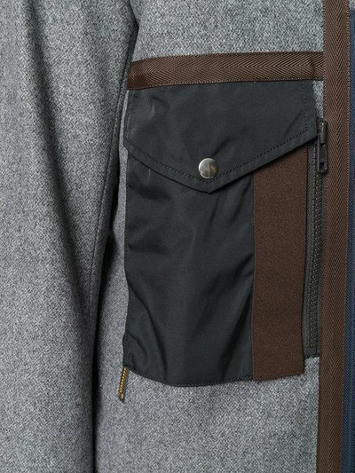 Shop Kolor Fitted Flap Pocket Jacket - Grey