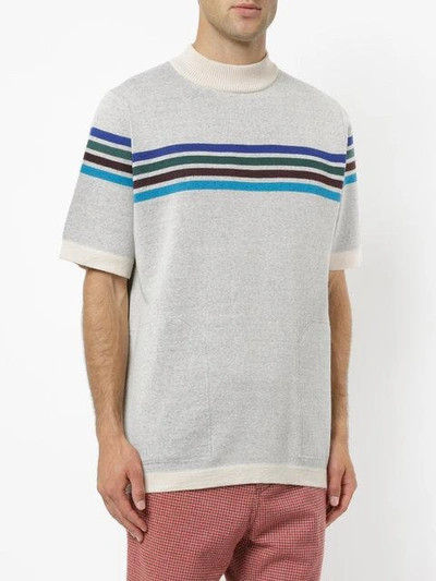 Shop Sacai Striped Sweater Tee