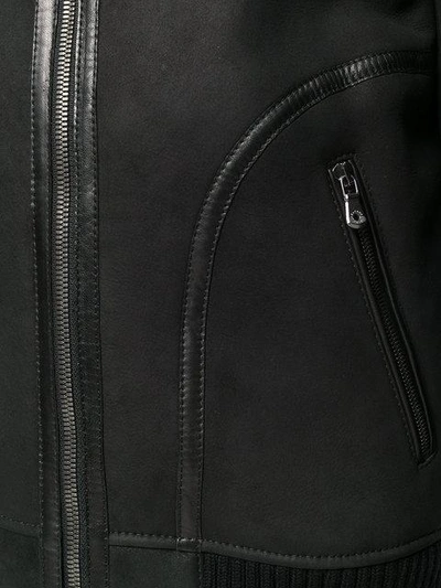 Shop Dolce & Gabbana Hooded Leather Jacket